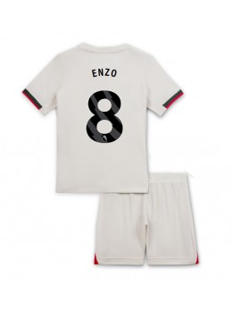 Chelsea Enzo Fernandez #8 Replika Borta Kläder Barn 2025-26 Kortärmad (+ byxor)